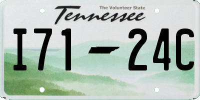 TN license plate I7124C