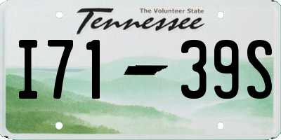 TN license plate I7139S