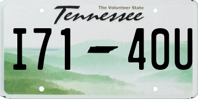 TN license plate I7140U