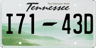 TN license plate I7143D
