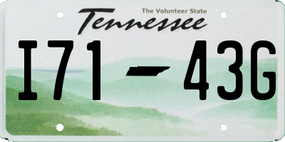 TN license plate I7143G