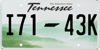 TN license plate I7143K