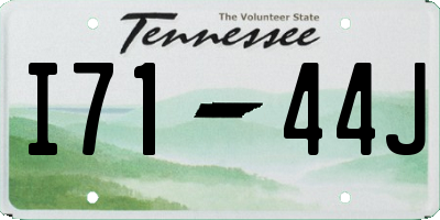 TN license plate I7144J