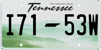 TN license plate I7153W