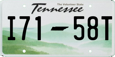 TN license plate I7158T