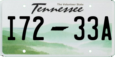 TN license plate I7233A