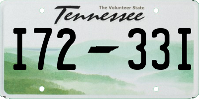 TN license plate I7233I