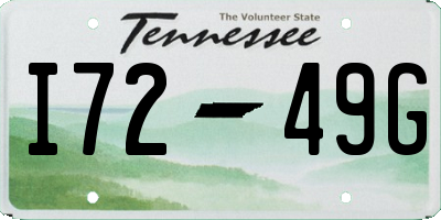 TN license plate I7249G
