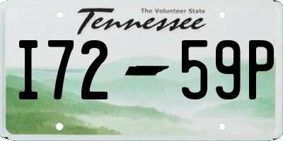 TN license plate I7259P