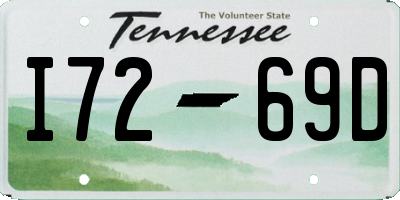 TN license plate I7269D