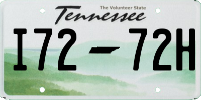 TN license plate I7272H