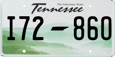 TN license plate I7286O