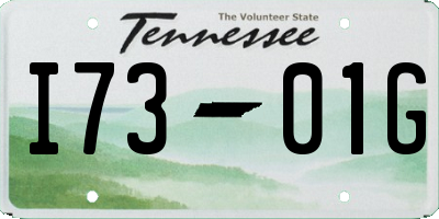 TN license plate I7301G
