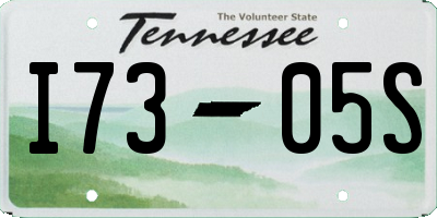 TN license plate I7305S