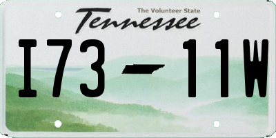 TN license plate I7311W