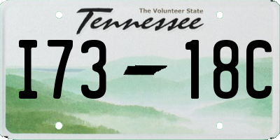 TN license plate I7318C