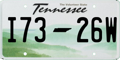 TN license plate I7326W