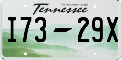 TN license plate I7329X