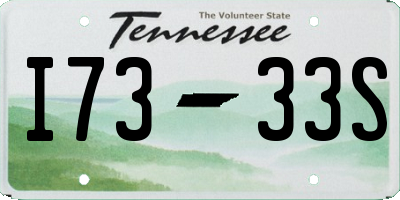 TN license plate I7333S