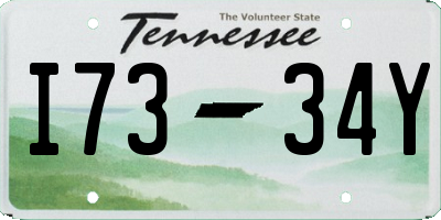 TN license plate I7334Y