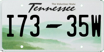 TN license plate I7335W