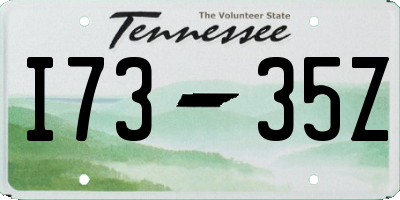 TN license plate I7335Z