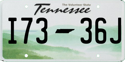 TN license plate I7336J
