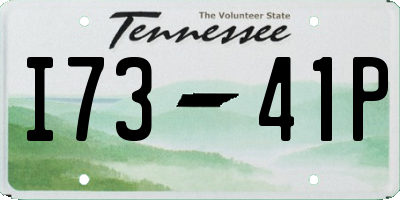 TN license plate I7341P
