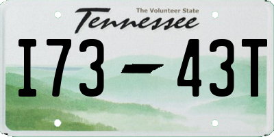 TN license plate I7343T