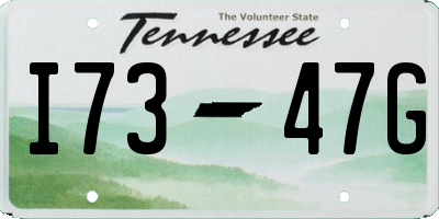 TN license plate I7347G