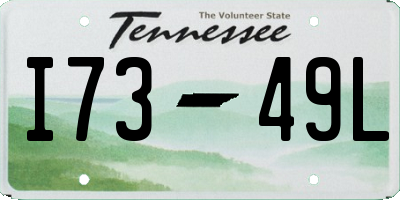 TN license plate I7349L