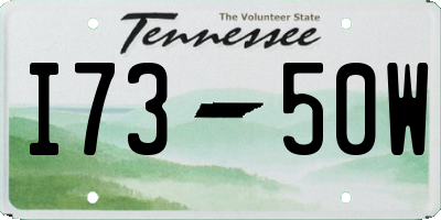 TN license plate I7350W