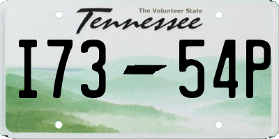 TN license plate I7354P