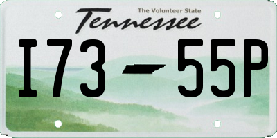 TN license plate I7355P