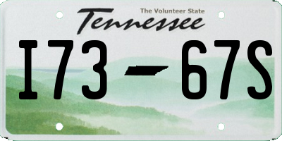 TN license plate I7367S