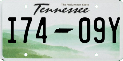 TN license plate I7409Y