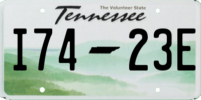 TN license plate I7423E