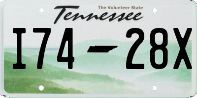 TN license plate I7428X