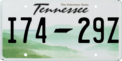 TN license plate I7429Z