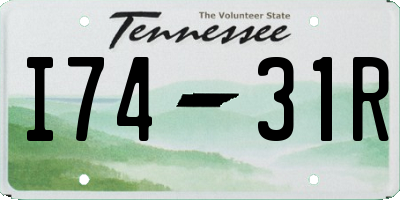 TN license plate I7431R