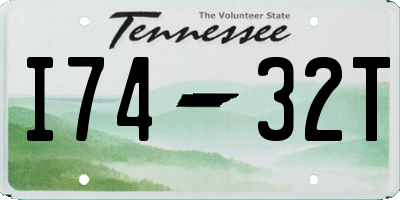 TN license plate I7432T