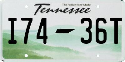 TN license plate I7436T