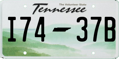 TN license plate I7437B