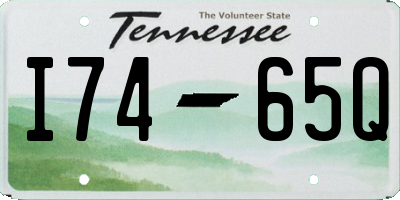 TN license plate I7465Q