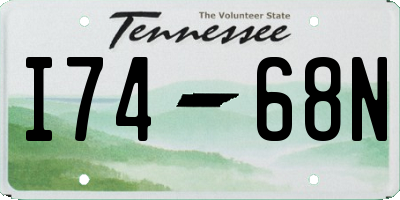TN license plate I7468N