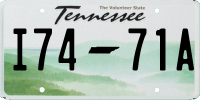 TN license plate I7471A