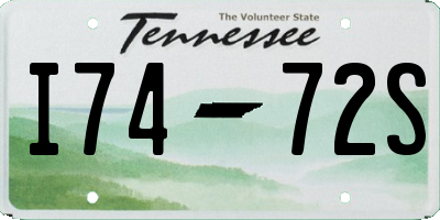 TN license plate I7472S