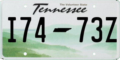 TN license plate I7473Z