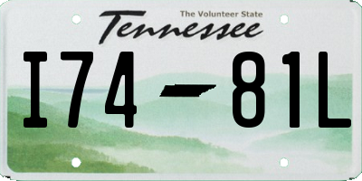 TN license plate I7481L