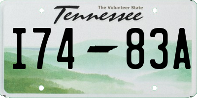 TN license plate I7483A
